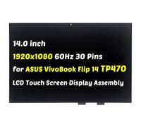 Replacement for ASUS VivoBook Flip 14 TP470 TP470E TP470EZ TP470EA-AS34T LCD Screen 1920X1080 14.0 inch 30 Pins 60Hz LED Display Digitizer Panel (for Touch Screen Only)