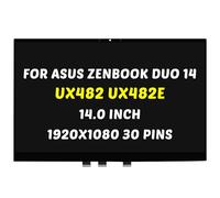 Replacement for ASUS ZenBook Duo 14 UX482 Display LCD UX482E UX482EA UX482EAR UX482EG UX482EGR UX482EA-DS71T LED + Bezel LCD Touch Screen Digitizer Assembly Full HD 1920X1080 14.0" 30 Pins 60Hz