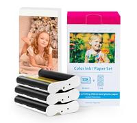Replacement for Canon Selphy CP1500 KP-108IN Ink and Photo Paper Set 100 x 148mm 108 Sheets Paper and 3 Color Ink Cassette, Work with CP1300 CP1200 CP1000 CP910 CP810 CP790 CP Printers
