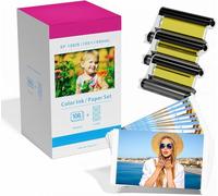 Replacement for Canon Selphy CP1500 KP-108IN Ink and Photo Paper Set
