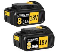 Replacement for Dewalt 18V Battery 2 Pack 8000mAh Lithium Batteries Compatible with Dewalt DCB184 DCB200 DCB1820 DCB181 DCB182 DCB201 DCB200-2 （2 Packs）