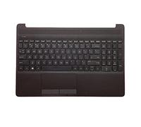 Replacement for HP 15S DU/DY/DW Laptop Upper Case Palmrest Keyboard Touchpad Assembly Part L94460-001 Black