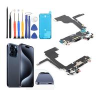 Replacement for iPhone 15 Pro Charging Port Dock Connector for iPhone 15 Pro A3102 A2848 A3101 A3104 Charging Port Replacement USB Charger Board Flex Cable Assembly Accessories with Repair Tools