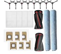 Replacement for Kit for eufy for omni C28 for x12 for Pro Main Brush Nylon Bristle Side Brush Set for eufy for omni C28 for x12 Activated Carbon Filter Pack for eufy for omni C28 for x12 Complete(B)