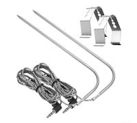 Replacement For Meat Probe,Equipped With Stainless Steel Grill Holder Kit 2 Pack,For Traeger Grills Wood Pellet Oven Meat Probe