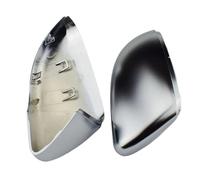 Replacement for MK6 For Golf 6 For GTI 2009-2019 Rearview Side Mirror Cap Housing Car Accessories Matt Chrome Cover Silver 2x Door Mirror Covers Caps