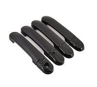 Replacement for Nissan Cube Second Generation Z11 2002-2008 Black Carbon Fiber Patterns Side Door Handle Cover Trim Auto Trim Accessories Guard Sticker Kits (Color : A)