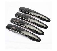 Replacement for Nissan for Sentra 2014 2015 2016 2017 2018 2019 Carbon Fiber Chrome Look Door Handle Cover Catch Cap Trim Molding Accessories Car Outer Door Handle (Size : Silver 2 b