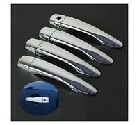 Replacement for Nissan for Sentra 2014 2015 2016 2017 2018 2019 Carbon Fiber Chrome Look Door Handle Cover Catch Cap Trim Molding Accessories Car Outer Door Handle (Size : Silver 2 b