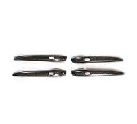 Replacement for Porsche for Macan 2014-2021 Real Carbon Fiber Door Handle Cover Car Protect Decoration Stickers Trim(Without Holes 1)