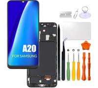 Replacement for Samsung Galaxy A20 2019 LCD Screen with Frame for Samsung A205 A205U A205F A205G A205F/DS A205FN A205GN/DS A205YN A205G/DS Touch Screen Digitizer Assembly LCD Display with Repair kit
