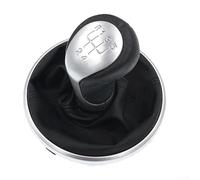 Replacement for Skoda for Fabia II 2000-2014 Gear Shift Knob with PU Leather Boot for Factory Style Interior Integration(Silver)
