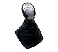 Replacement for Skoda for Octavia A5 A6 Car Gear Shift Knob Lever Pen Handle Gaiter Boot Cover Case 2004 2005 2006 2007 2008 2009 2010 2011 2012 (Color : 6 Speed Silver Knob)(6 Speed Silver)