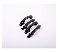 Replacement for Skoda for Superb 2009 2010 2011 2012 2013 Black Chrome Car Door Handle Cover Trim Sticker Styling Accessories Car Outer Door Handle (Size : Silver 2 Buttons)(Black 0