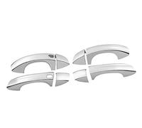 Replacement for Skoda for Superb 2009 2010 2011 2012 2013 Black Chrome Car Door Handle Cover Trim Sticker Styling Accessories Car Outer Door Handle (Size : Silver 2 Buttons)(Silver 2