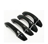 Replacement for Skoda for Superb 2009 2010 2011 2012 2013 Black Chrome Car Door Handle Cover Trim Sticker Styling Accessories Car Outer Door Handle (Size : Silver 2 Buttons)(Black 2