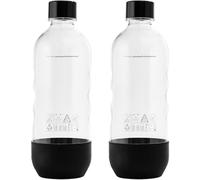 Replacement for SodaStream Bottles Carbonating Sparkling Water Machine 1 Liter (2-Pack, Black)