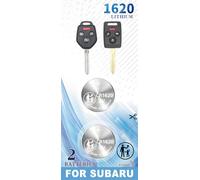 Replacement for Subaru Key Fob Battery, CR1620 Key Fob Battery fits (2010-2020) Ascent Crosstrek Forester Impreza Legacy Outback WRX (3 or 4 Button) Fobs