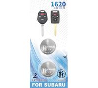 Replacement for Subaru Key Fob Battery, CR1620 Key Fob Battery fits (2010-2020) Ascent Crosstrek Forester Impreza Legacy Outback WRX (3 or 4 Button) Fobs