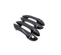 Replacement for Toyota for Corolla E170 2014-2019 Car Exterior Stickers Chrome Carbon Door Handle Cover Car Accessories Poignée Extérieure De Porte De Voiture(Chrome 1H 4D)(Carbon 1H 4D)