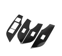 Replacement for Toyota for RAV4 XA50 2019 2020 2021 2022 2023 2024 Door Armrest Panel Window Switch Lift Buttons Covers Trim Stickers Cover Trim Car Interior Carbon Fiber(Black)