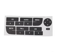 Replacement Front Radio Button Decals Stickers For Fiat Grand Punto, Repair Kit To Restore Button Symbols And Letters With Light Passage Design