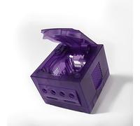 Replacement Full Housing Shell ABS Plastic Protective Case Cover for NGC GC Console - Top Bottom Panels (Transparent Purple)