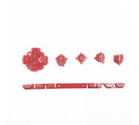 Replacement Full Left Right ABXY Direction Cross Buttons Volume Button For Sony PSP 1000 Repair Part (Red)