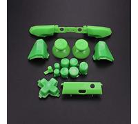 Replacement Full Set Button Bumper Trigger Buttons Guide Dpad RT LT RB LB ABXY ON Off Button Kit for Xbox One Slim Xbox One S Controller (Green)
