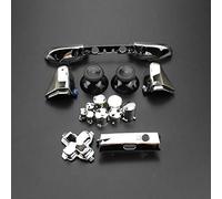Replacement Full Set Button Bumper Trigger Buttons Guide Dpad RT LT RB LB ABXY ON Off Button Kit for Xbox One Slim Xbox One S Controller (Chrome Silver)