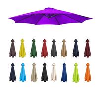 Replacement Garden Parasol Canvas, 2/2.3/2.5/2.7/3/3.50m Umbrella Replacement Canopy, Replacement Canopy Top For 6/8 Ribs(Purple,6 RIBS-200CM)