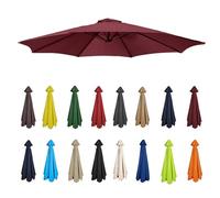 Replacement Garden Parasol Canvas, 2/2.3/2.5/2.7/3/3.50m Umbrella Replacement Canopy, Replacement Canopy Top For 6/8 Ribs(Wine red,6 RIBS-230CM)
