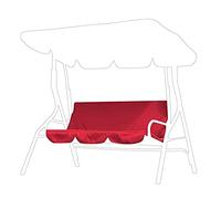 Replacement Garden Swing Seat Cover 3 Seats Swing Chair Hammock Cushion Cover 190T Polyester Taffeta Waterproof Garden Courtyard Outdoor Patio Hammock Cover (Red)