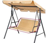 Replacement Garden Swing Seat Cover, Durable 600D Oxford Fabric Garden Swing Chair Cover Outdoor, Fit for 2 and 3 Seater Swing Chair Beige 113 * 47 * 47cm