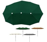 Replacement Garden Umbrella Canopy 270cm Waterproof 3-Tier 12 Ribs Awning for Patio Beach Pool Grey/Green Outdoor Umbrella Cover (Green)