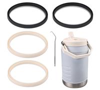 Replacement Gasket Rings Compatible with Stanley IceFlow，4 Pack Suitable for Stanley IceFlow 40oz/64 oz/90oz Replacement Cover Sealing Gasket (4, Beige Black)