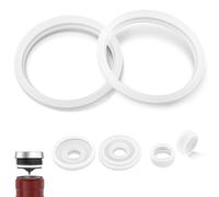 Replacement Gaskets Compatible with Thermos Stainless King 16 Ounce Travel Tumblers, Silicone Seals Replacement Part Fits Thermos Travel Mug, Leak Proof Lid Gaskets O-Ring Replacement Kit - 2 Sets