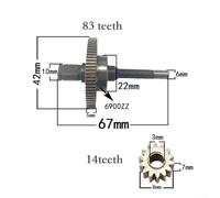 Replacement gear set for electric chainsaws with compatibility for 4/6/8-inch grass trimmers, featuring steel build and balanced gear teeth for smooth and efficient function