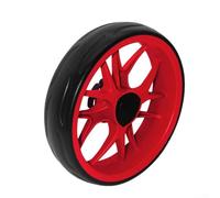 Replacement Golf Push Cart Wheel With EVA Tread Providing Quiet Operation And Stable Traction On Grass And Paths, Fits 10mm Axle, Plastic Material(Red)