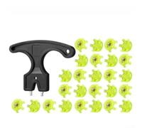 Replacement Golf Spikes Screw Type for TPU Cleats with Wrench, Suitable for Most Golf Shoes to Provide Consistent Traction and Comfort (Green)