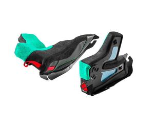 REPLACEMENT GREEN RACING CHEEK PADS FOR HELMET VISOR X-LITE X-803 / ULTRA / RS U