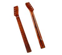 Replacement Guitar Neck 21 Frets One Pieces Flame Maple Neck With Glossy Yellow Paint Electric Guitar Neck Wholesale Guitar Accessories Parts
