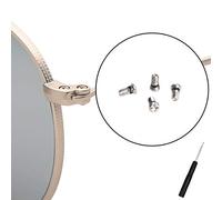 Replacement Gunmetal Screws for Ray-Ban Aviator RB3025 3025 Sunglasses Repair Kit (Set of 4),Bonus Screwdriver (Silver)