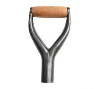 Replacement Handle for Garden, Snow, and Beach Shovels Iron Shovel Handle with Y Shaped Wooden Grip Designed for Comfort and Stability During Use (silver)