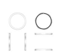 Replacement Hard Case For Nothing CMF Watch Pro 2 Smartwatch Metal Case Bezel Case Rounded Solid Color Simple Model Single-Ring (Silver)