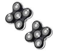 Replacement Head Compatible with Skull Shaver Pitbull Palm Razors, 2 Pack | Compatible with Butterfly Kiss Razors,5 floating cutting blades, close comfortable shave
