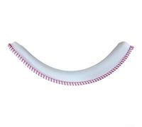 Replacement Headband Cover for Gaming Headset featuring Memory Foam Cushion Dark Tone Leather(White/Red)