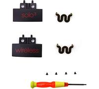 Replacement Headband Hinge Clip Cover + Pin Repair Parts Kits Set Accessories Compatible with Solo3 Wireless Solo2 Wireless Over-Ear Headphones (Matte black+red)