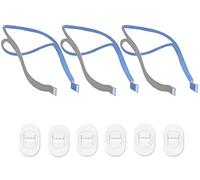 Replacement Headgear Compatible with ResMed Airfit P10 Nasal Pillow CPAP Mask Straps Included 3 Super Elastic Straps and 6 Adjustment Clips(3 Pack)