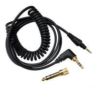 Replacement Headphone Cable for Pioneer HDJ-CUE1 For X7 S7 X5 Models Oxygen Copper Conductors Gold Plated Jacks Flexible TPE Outer Layer (Right-Angle Edition)
